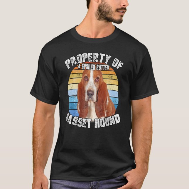 Camiseta Basset Hound Retro Property Of (Frente)