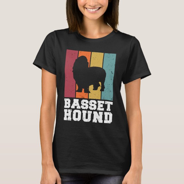 Camiseta Basset Hound Vintage 1 (Frente)