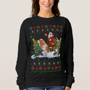 Camiseta Basset Hound Xmas Gift Papais noeis Ancestrais C
