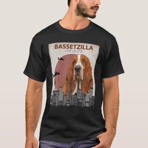 Camiseta Bassetzilla Funny Basset Hound T Shirt Presto Do