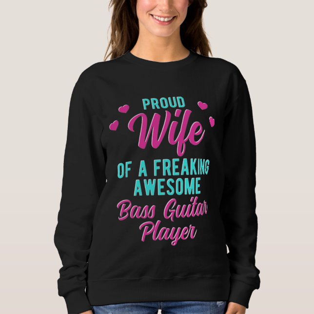 Camiseta Bassist Husband For Bass Guitar Player Wife (Frente)