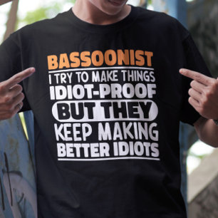 Camiseta Bassonista Tento Tentar Tornar As Coisas Engraçada