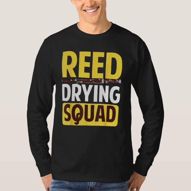 Camiseta Bassoon Bassoonist Reed Drying Squad (Frente)