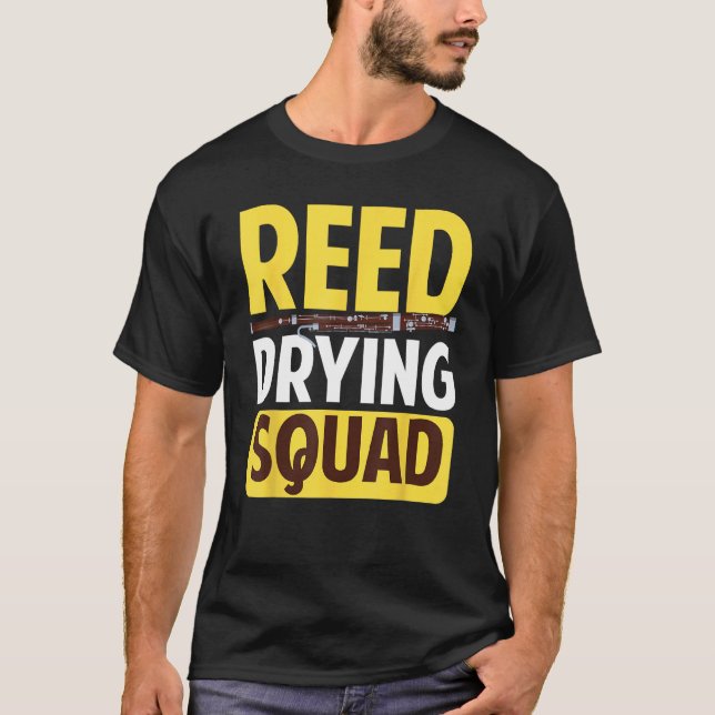Camiseta Bassoon Bassoonist Reed Drying Squad (Frente)