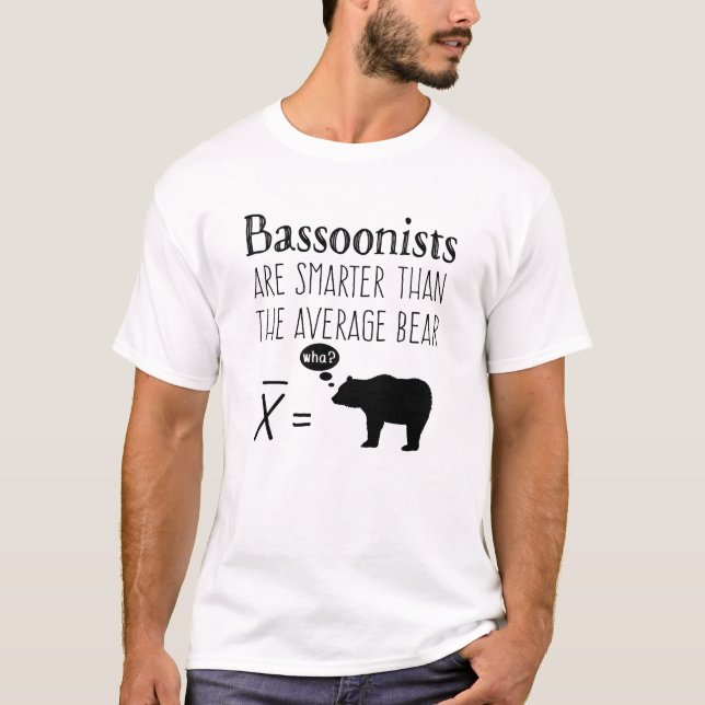 Camiseta Bassoon Engraçado - Urso Médio (Frente)