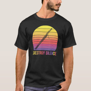 Camiseta Bassoon Retro Vintage I Destroy Silence Funny Bass
