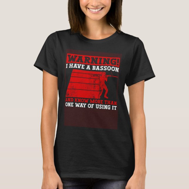 Camiseta Bassoon Wind Instrument And Woodwind instrument Ba (Frente)