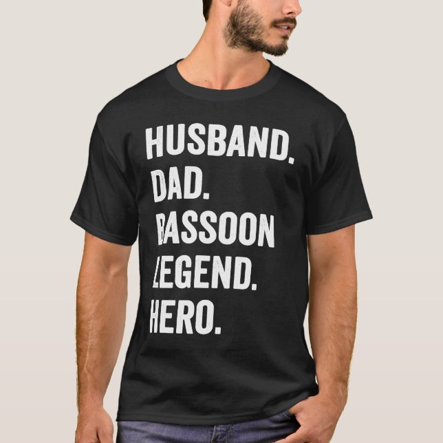 Camiseta Bassoonist Husband Dad Bassoon Legend (Frente)