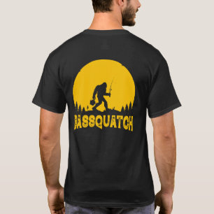 Camiseta Bassquatch Pé Grande Sasquatch Pesca Lua Cheia