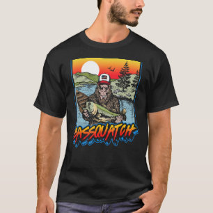 Camiseta Bassquatch! Sasquatch Divertido de Pesca de Robalo