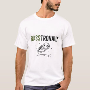 Camiseta Basstronauta – Trocadilho Divertido de Astronauta 