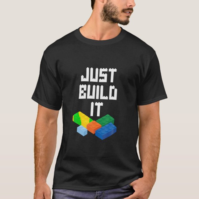 Camiseta Basta Construir O It Master Builder Building Block (Frente)