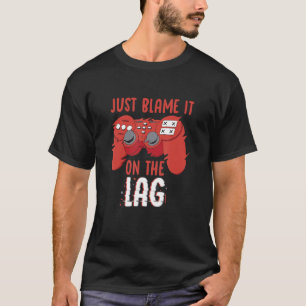 Camiseta Basta Culpá-Lo No Vídeoga De Jogos Do Controlador 