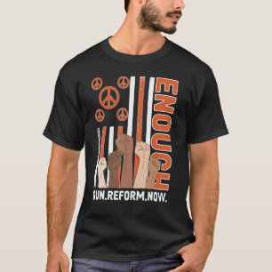 Camiseta Basta de violência contra as armas, sem armas cont