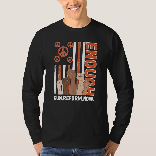 Camiseta Basta de violência contra as armas, sem armas cont (Frente)