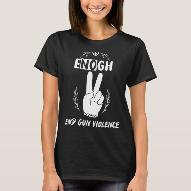 Camiseta Basta de violência contra as armas sem Veste anti- (Frente)