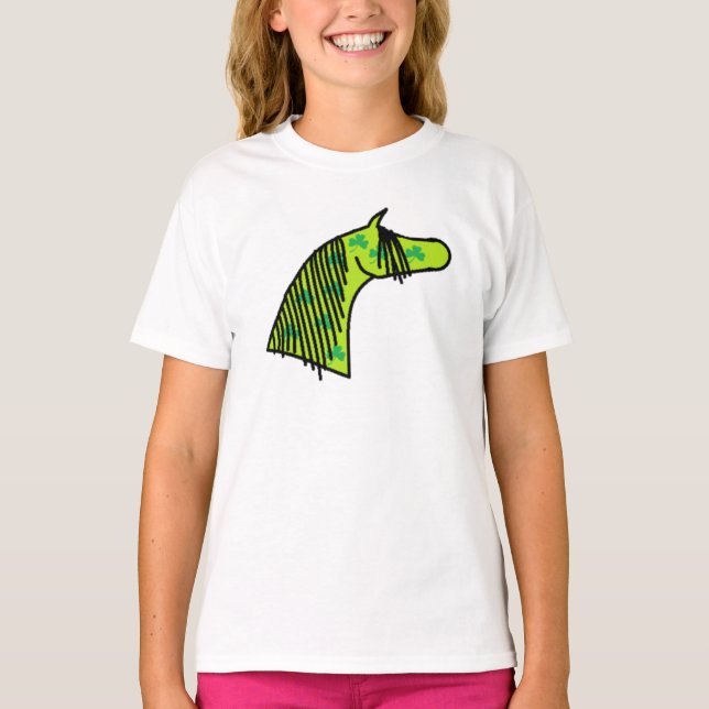 Camiseta Bastante Desenhada Shamrock Árabe (Frente)