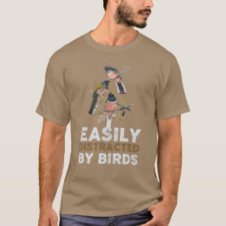 Camiseta Bastante Distraído Por Birds Bird Lover Retro boy