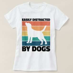 Camiseta Bastante Distraído Por Cachorros Cachorros Memes D