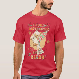 Camiseta Bastante Distraído Por Presente De Pássaros