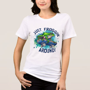 Camiseta 🐸 Bastante Sroggin' Em Volta - Teto Divertido E D