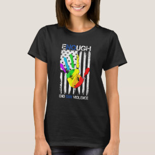 Camiseta Bastante Violência Contra Armas Proteja Nossos Fil