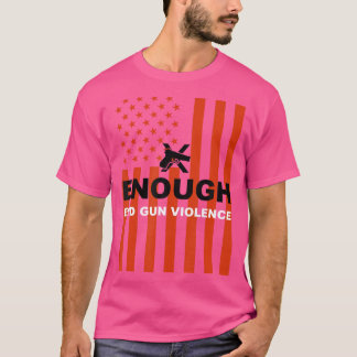 Camiseta Bastante violência contra as armas Veste violência