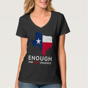 Camiseta Bastante violência contra as armas Veste violência
