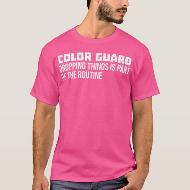 Camiseta Bastão de Sabre de Banda Marcial de Guarda de Cor  (Frente)