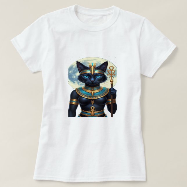 Camiseta Bastet – A Guardiã ao Luar (Frente do Design)