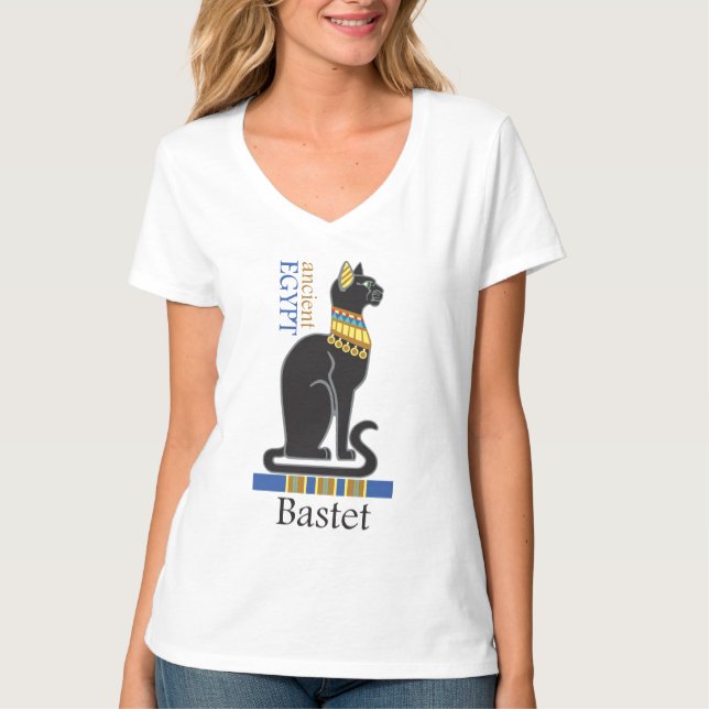 Camiseta Bastet ou Bast. Deusa Egípcia Aciente (Frente)
