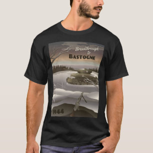 Camiseta Bastogne 1944 - Batalha do Poster de viagens Grand