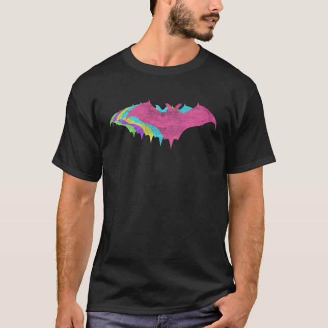 Camiseta Bat 80s Colors 1980s (Frente)