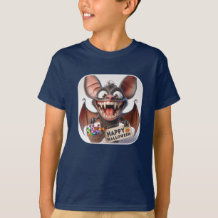 Camiseta Bat com uma Cesta de Doces, por Natasha Us