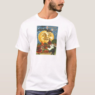 Camiseta Bat de bruxa de gato preto