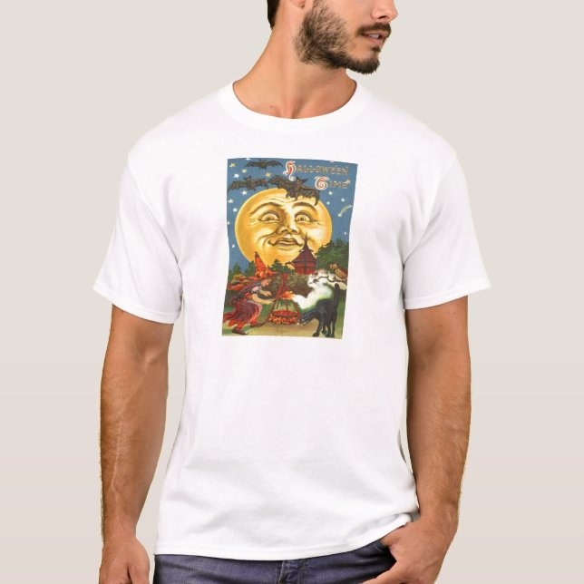 Camiseta Bat de bruxa de gato preto (Frente)
