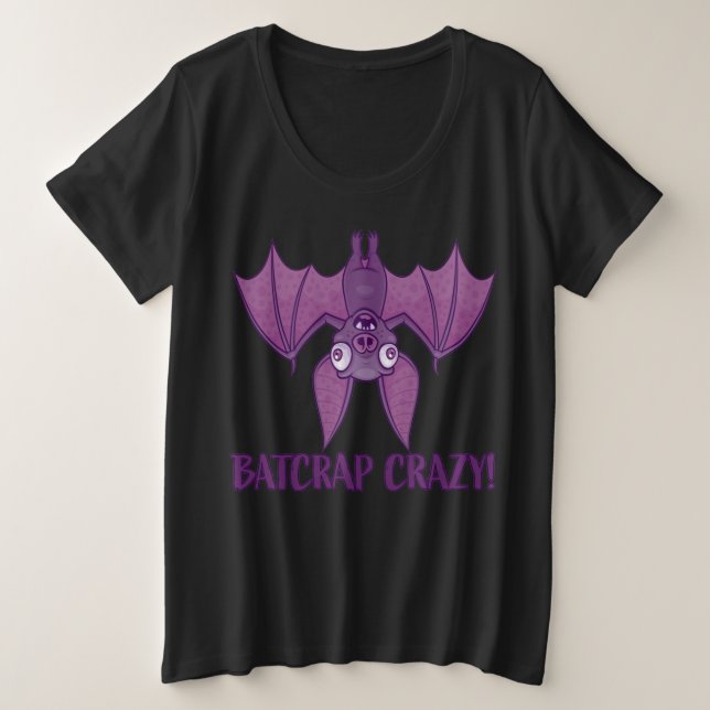 Camiseta Bat de Cartoon Louco de Batsucata (Frente do Design)