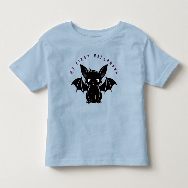 Camiseta Bat d'Halloween mignonne (Frente)