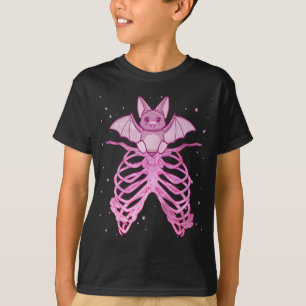 Camiseta Bat do Gótico de Pastel Animal do Anime Kawaii