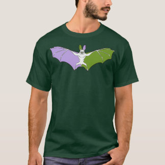 Camiseta Bat do Orgulho de GêneroQueer
