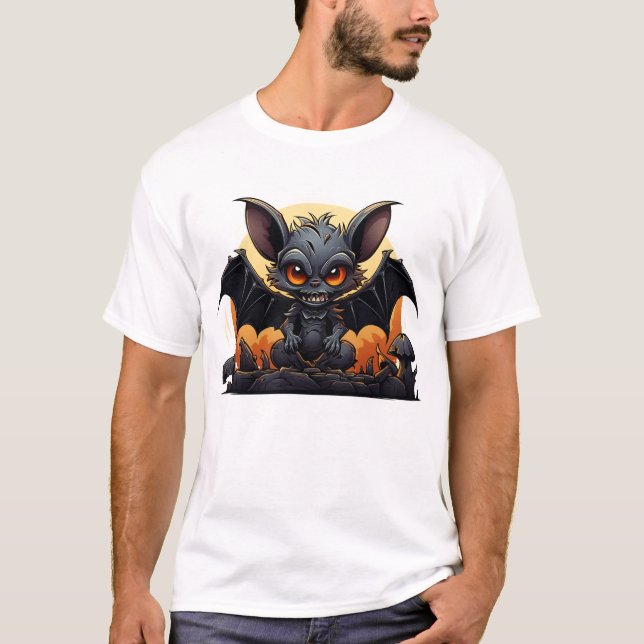 Camiseta Bat do Vampiro do Dia das Bruxas (Frente)