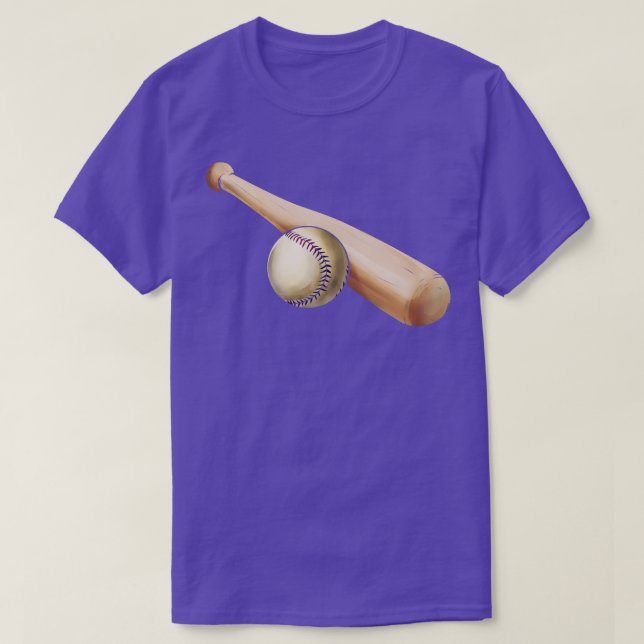 Camiseta Bat E Ball De Baseball (Frente do Design)