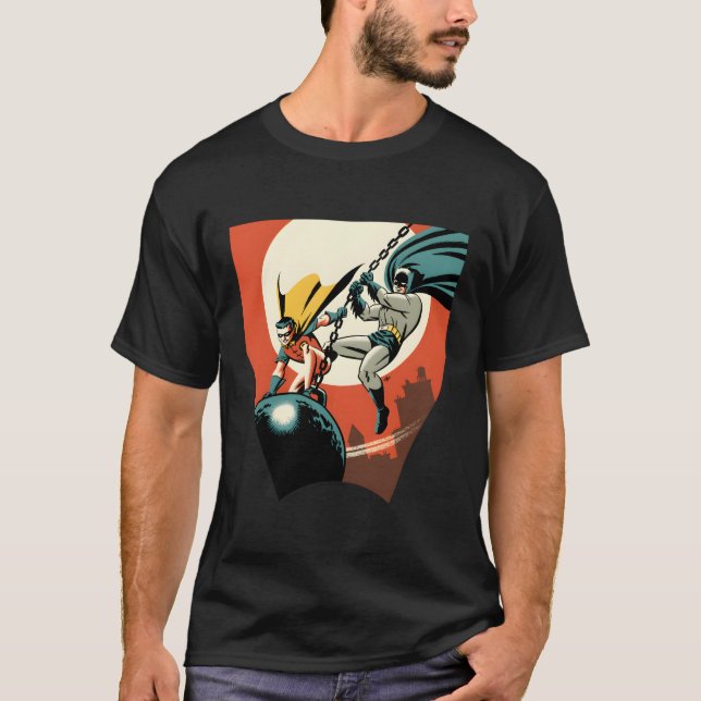Camiseta Bat E Robin Wrecking Ball (Frente)