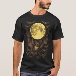 Camiseta Bat Moon Halloween Gothic Spooky Night