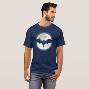 Camiseta Bat MOON Pumpkin Trick or Treat Funny Halloween 