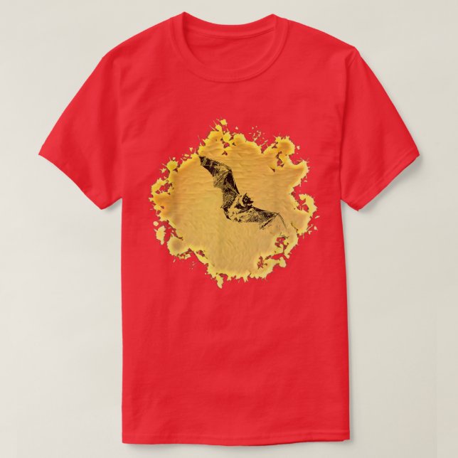 Camiseta Bat Night Vampire Halloween Wing Voando Mamíferos  (Frente do Design)