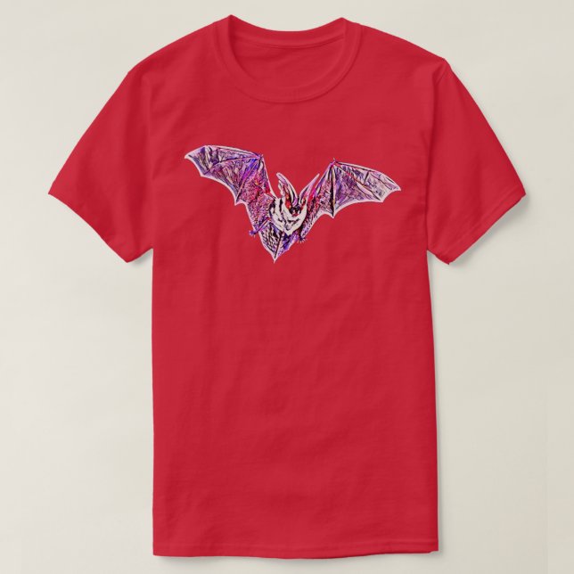 Camiseta Bat Night Vampire Motif Halloween Wing Mamãe voado (Frente do Design)
