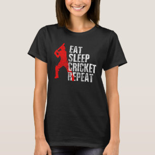 Camiseta Bat Sports Cricket Pro Coma Cricket do Sono Repeti