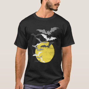 Camiseta Bat Swarm at Full Moon Vintage
