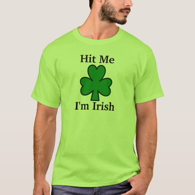 Camiseta Bata-me, mim são irlandês (Frente)